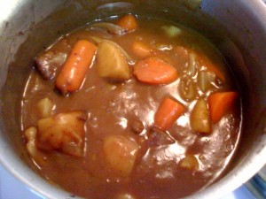 curry finish in the pot