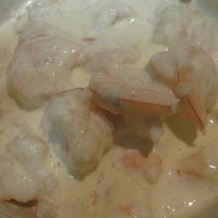 white whipped shrimp